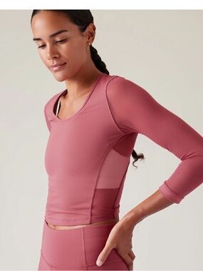 Athleta mesh pacer top